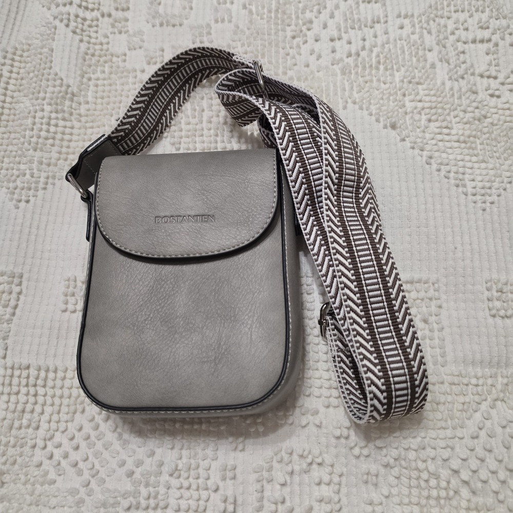 BOSTANTEN Vegan Leather Crossbody Bag Wide Adjustable Strap Shopping Travel